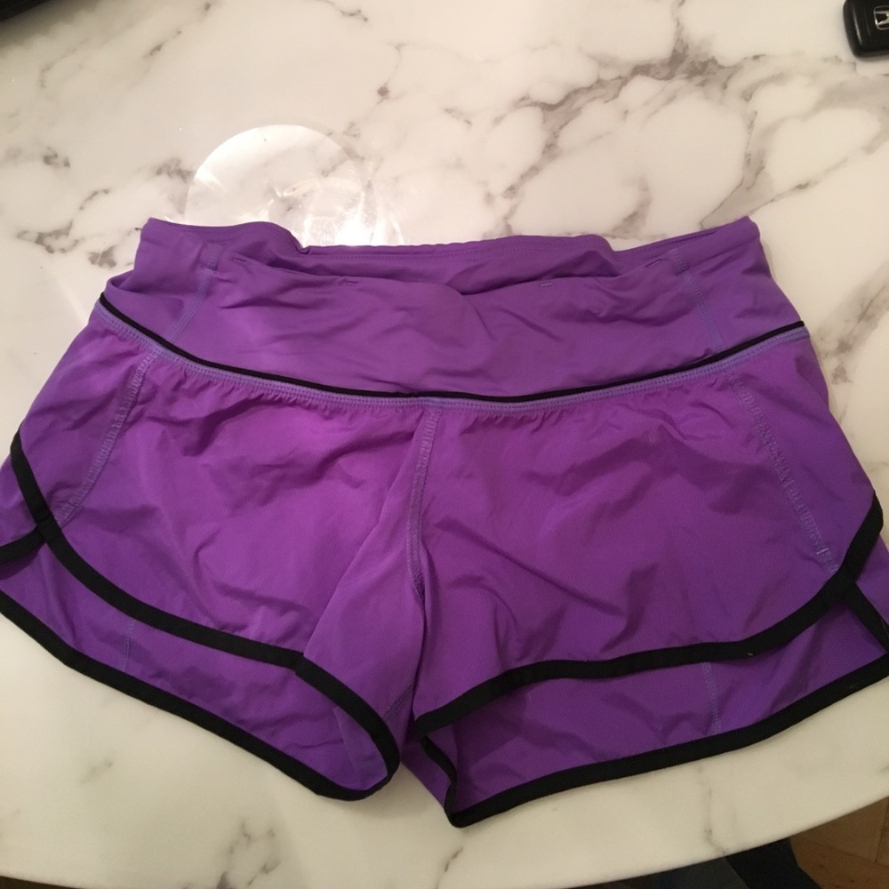Lululemon purple running shorts